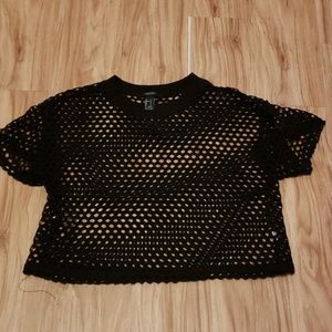 Cute mesh crop top forever 21